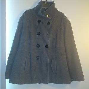 Avenue Cowl Neck Wool Coat